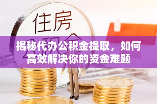 南乐揭秘代办公积金提取，如何高效解决你的资金难题