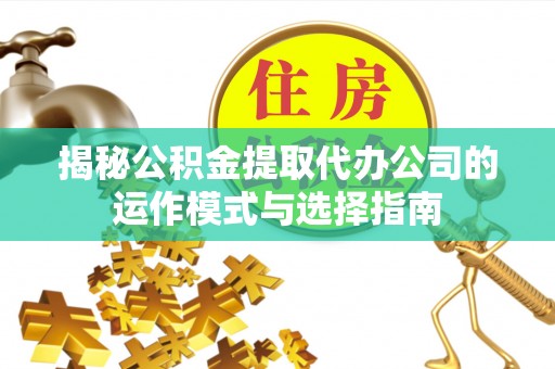 南乐揭秘公积金提取代办公司的运作模式与选择指南