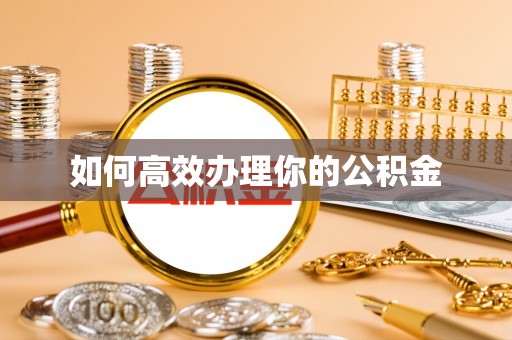 南乐如何高效办理你的公积金