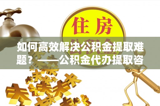 南乐如何高效解决公积金提取难题？——公积金代办提取咨询服务全解析