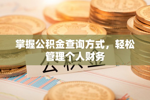 南乐掌握公积金查询方式，轻松管理个人财务