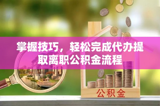南乐掌握技巧，轻松完成代办提取离职公积金流程