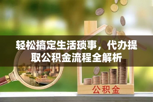 南乐轻松搞定生活琐事，代办提取公积金流程全解析