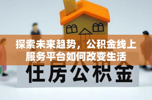 南乐探索未来趋势，公积金线上服务平台如何改变生活
