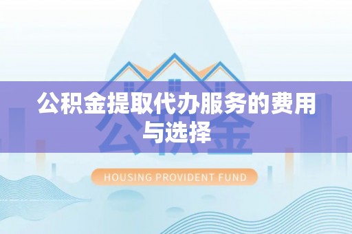 南乐公积金提取代办服务的费用与选择