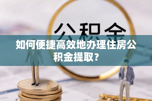 南乐如何便捷高效地办理住房公积金提取？
